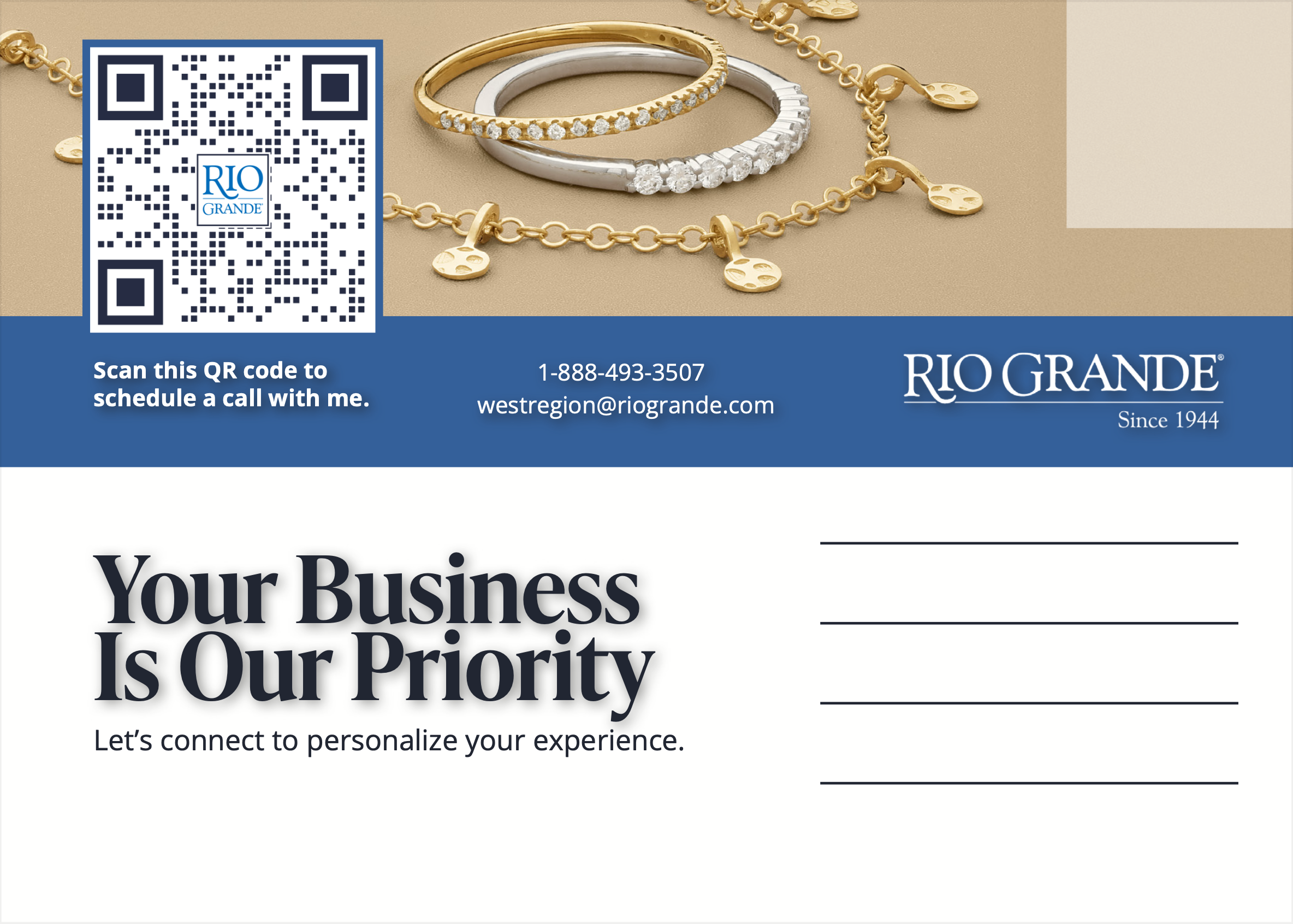 Front of Retailer Postcard